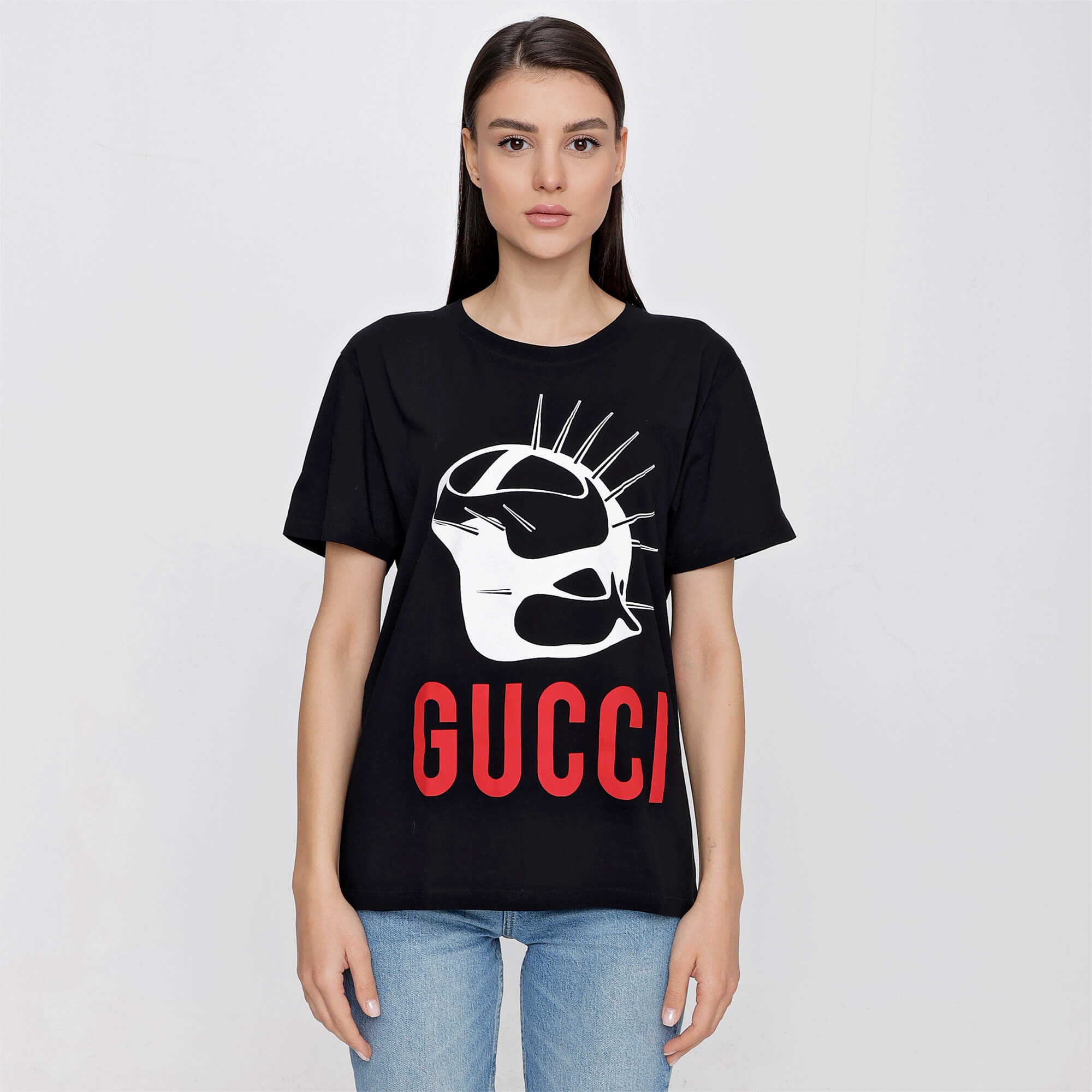 Gucci - Black Manifesto Mask Oversized Tshirt